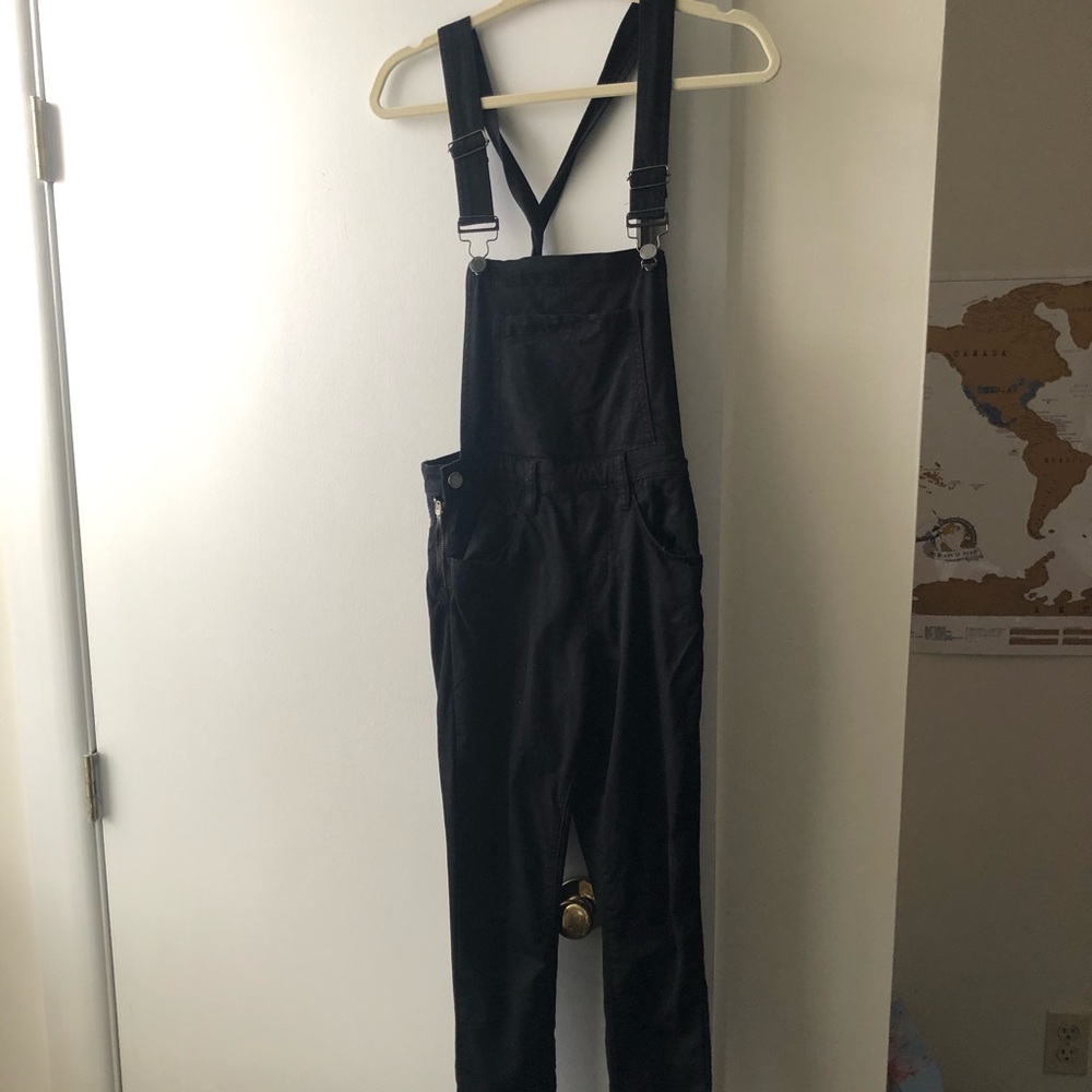 Blank nyc black skinny overalls
